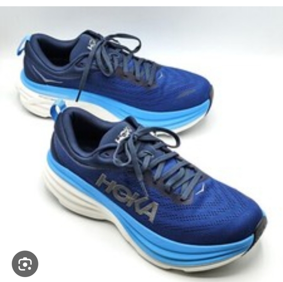 Hoka Blue Running Shoes Size 12.5 Used, Lake New - Picture 1 of 11